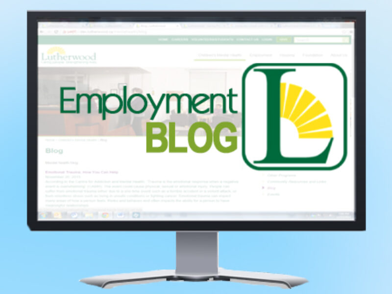 Employment  Blog Blue Background