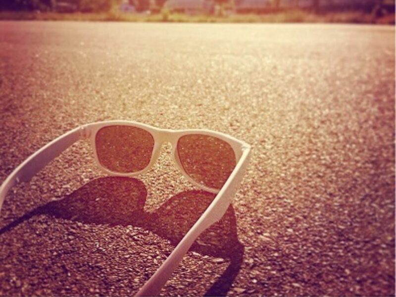 Sunglasses on ground