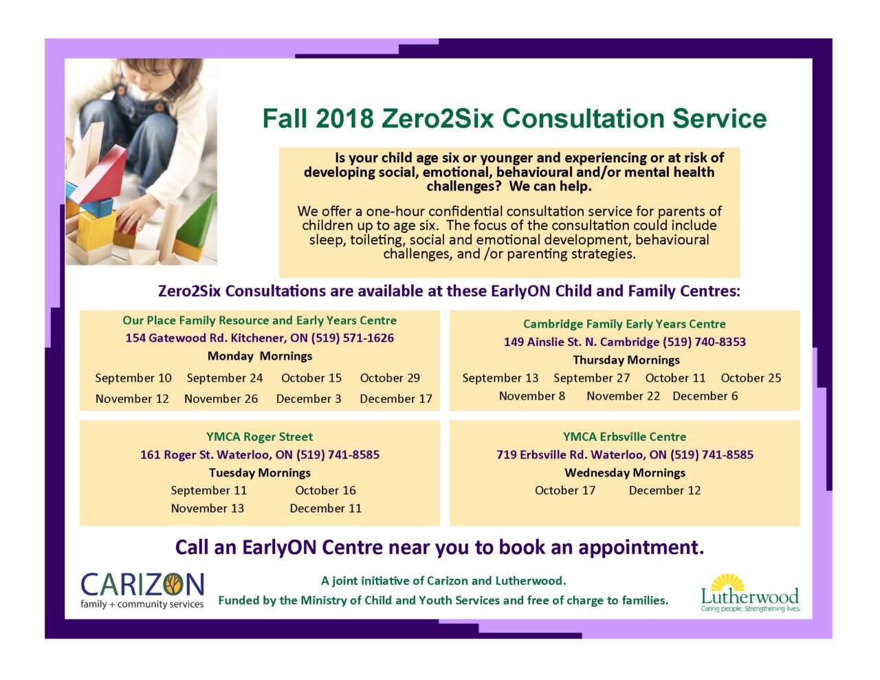 2018 Fall Consultation Flyer