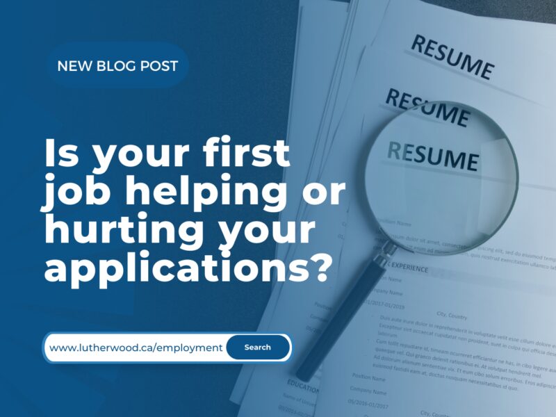 First job employment blog post