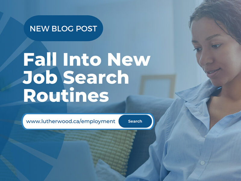Fall into new job search routines employment blog lutherwood