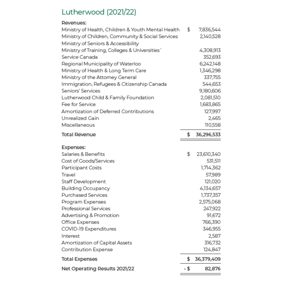 Financials Lutherwoods Community Report 2022 2