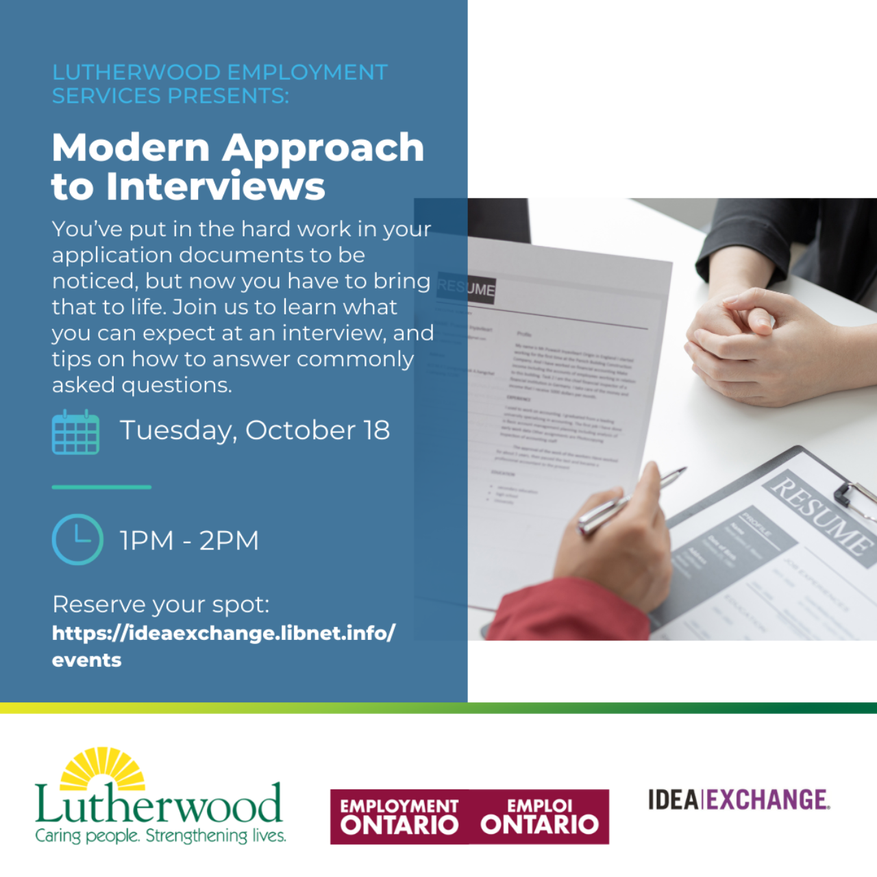 Idea Exchange Modern Approach to Interviews Oct 18